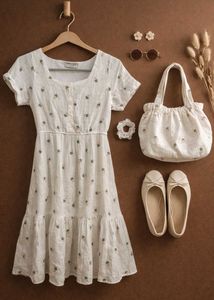 Cute Floral Print Summer Dress