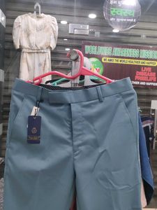 Men's Blue Formal Trousers
