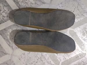 Comfort Olive Ballet Flats with Bow Detail