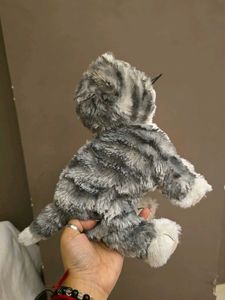 Cute Gray Striped Cat Plush Toy