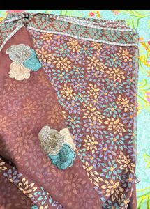 Embroidered Silk Saree