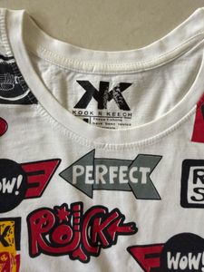Graphic Print White T-Shirt