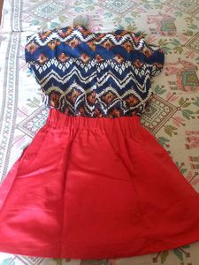 Stylish Patterned Skater Dress
