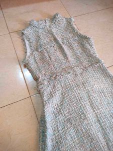 Korean Elegant Tweed Sleeveless Dress 💎🪞📀🌔🎐🧚