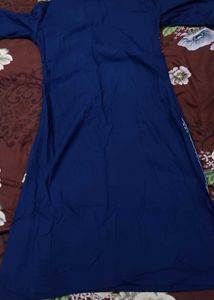 Embroidered Navy Blue Kurta