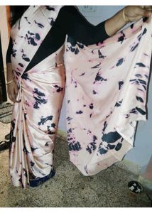 pure satin Stylish Silk Saree