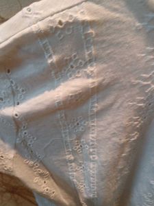 Embroidered White Cotton Top