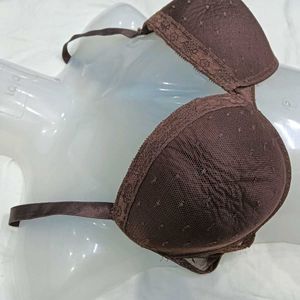 Stylish Brown🪔 Lace Trim Bra