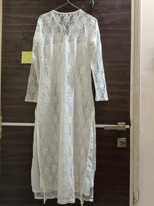 SIRIKIT WHITE NET KURTA