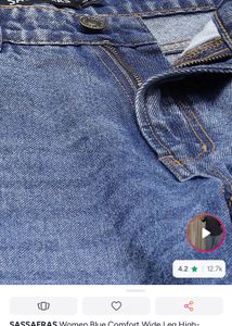 sassafras Stylish Blue Wide Leg Jeans