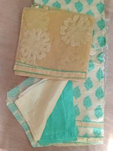 Beautiful Printed Suit Material with dupatta set