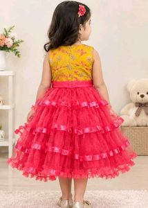 Aarika Girls Silk A-Line Dress
