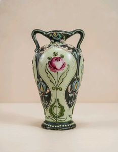 Vintage Floral Ceramic Vase