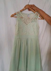 Mint Green Lace Detail Dress