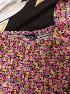 Floral Smocked Puff Sleeve Dress