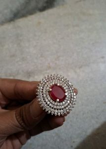 Statement Ring with Red Stone