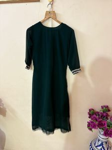Elegant Green Embroidered Kurta Set