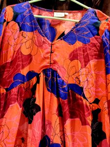 Vibrant Floral Tiered Midi DressGorgeous Flora