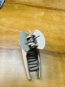 Beige Hair Claw Clip Large