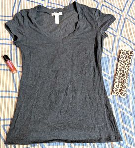 Dark Gray V-Neck T-Shirt 🩶🩶