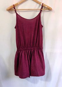 Maroon Romper excellent condition  Fit For S/M