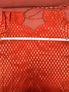 BrandNew Red&amp;GoldLehengaWithStitchedBlouse+Dupatta