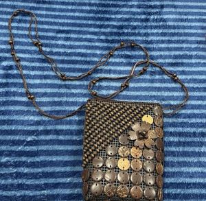 Unique Beaded Clutch Bag with Floral Design