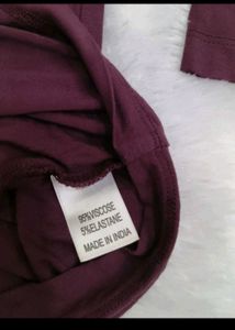 Burgundy Turtleneck Top