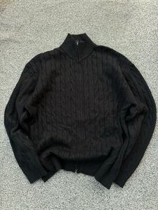 Black Cable Knit Sweater