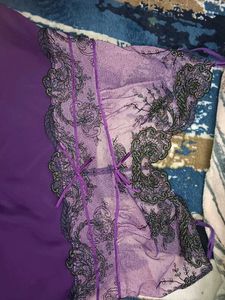 Elegant Purple Lingerie Nightdress
