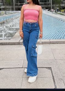 Cargo Wide Leg Jeans