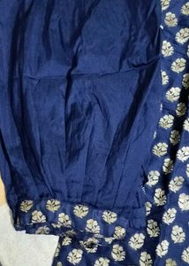 pure Banarasi dark blue suit set