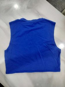 ZARA blue crop top