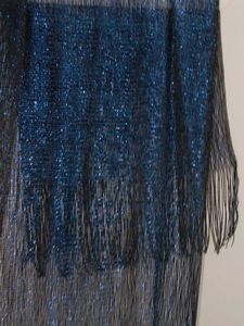 Sparkling Blue Fringe Scarf