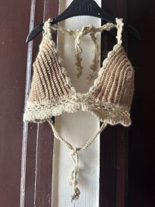 Crochet Halter Neck bikini Top