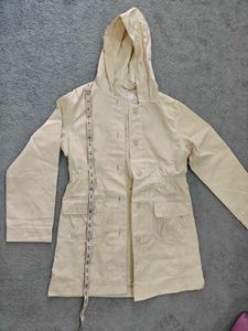Beige Colour Long Waterproof Coat