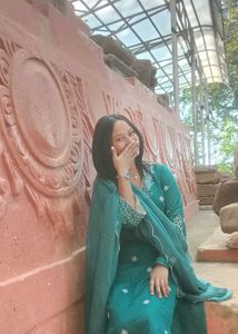 Teal Embroidered Kurta Set