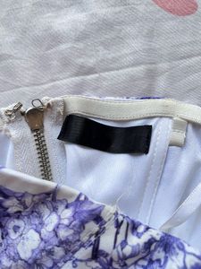 Strapless Floral Peplum Top