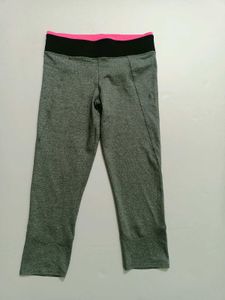 Imported Grey Capris with Pink Free Size S M L