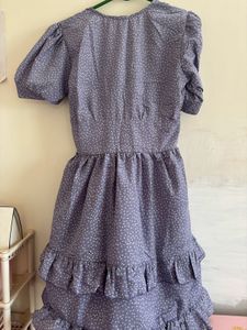 Charming Lavender Polka Dot Mini Dress