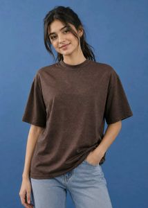 Unisex Oversized Brown Baggy T-Shirt (Soft Cotton)