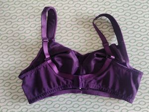 Purple Jacquard Bra