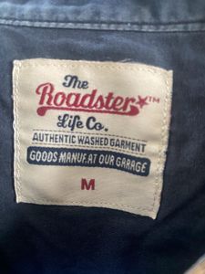 Roadster Men's Brown Plaid Band Shirt