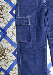Stylish Blue Cargo Jeans