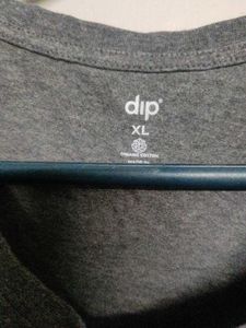 Grey V-Neck Graphic T-Shirt