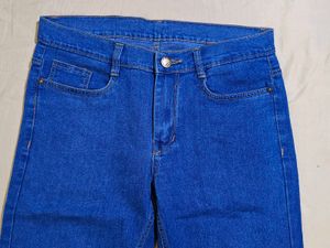 Men's Solid Blue Slim Fit Jeans