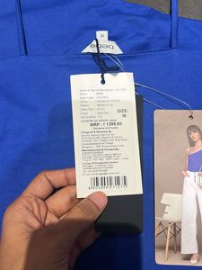 Blue Asymmetrical Tank Top