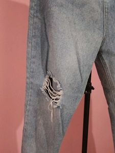 Distressed Light Wash Flare Jeans