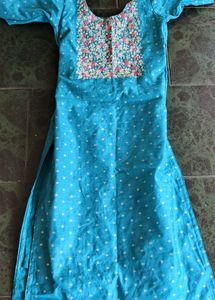 Beautiful Blue Floral Kurta Set