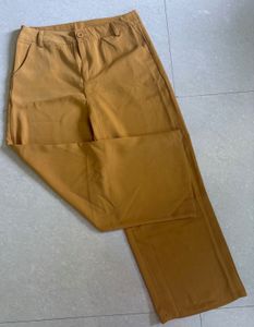 Wide Leg Mustard Trousers